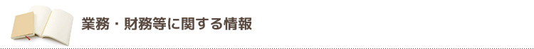 業務・財務等に関する情報